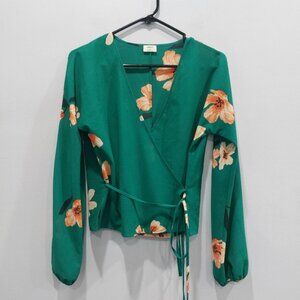 ARITZIA Wilfred Lilia Floral Wrap Blouse
